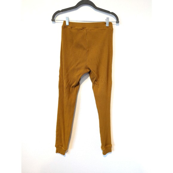 Madewell Ribbed Knit Slim Pajama Pants Golden Yellow - Picture 4 of 9